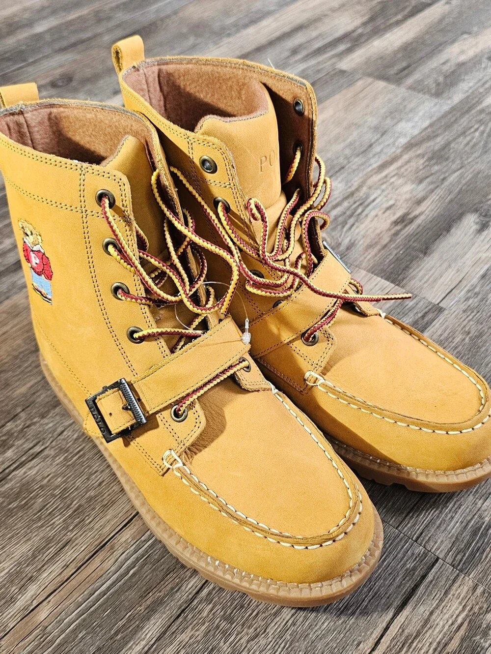 Ralph Lauren Polo Bear Ranger HI II Boots TAN NEW Size 5.5